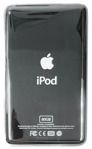 Thick 80GB Silver Chrome Backplate for Apple iPod Video 5th 5.5