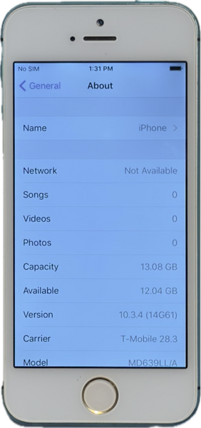 Refurbished Apple iPhone 5 16GB Sky Blue Custom iOS 10.3.4 New Battery