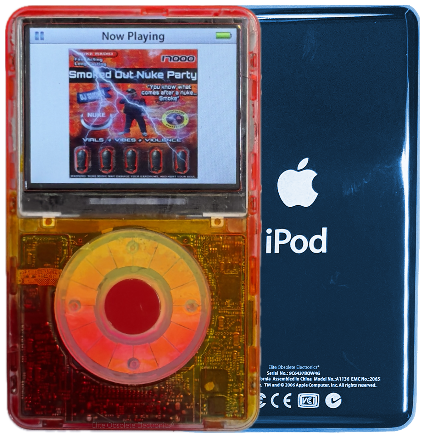 New Apple iPod Video Classic 5th & 5.5 Enhanced Atomic Fireball / Atomic Peach Ring / Red (Aqua)