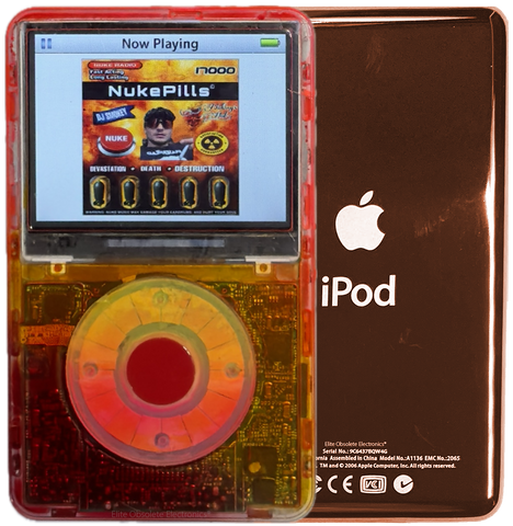 New Apple iPod Video Classic 5th & 5.5 Enhanced Atomic Fireball / Atomic Peach Ring / Red (Rose Gold)