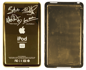 Thick Gold U2 Special Edition Backplate for Apple iPod Video 5th