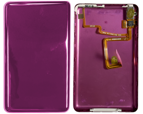 Thick Hyper Pink Fully Blank Backplate for Apple iPod Classic 6th 7th & iPod Video 5th 5.5 Enhanced