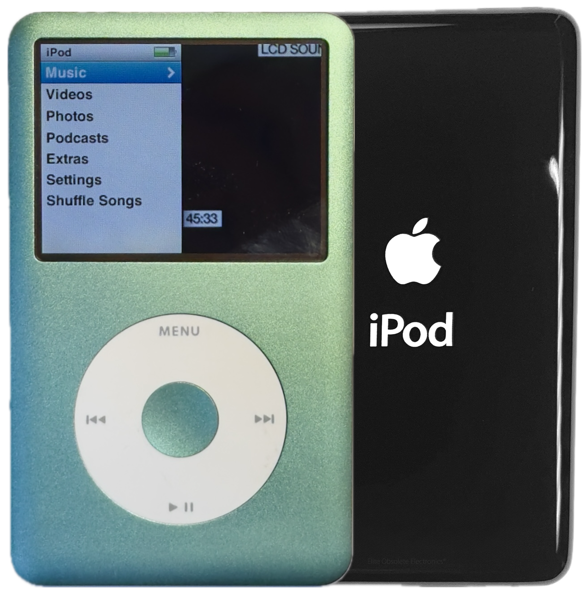 New Apple iPod Classic 6th & 7th Generation Mint Green / White / Mint Green (Black)