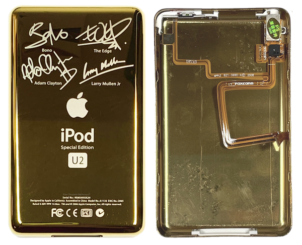 Thick Gold U2 Special Edition Backplate for Apple iPod Video 5th 5.5 & iPod Classic 6th 7th A1136 A1238
