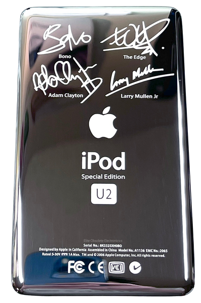 Thin U2 Special Edition Silver Backplate for Apple iPod Video 5th 5.5 A1136 & iPod Classic 6th 7th A1238