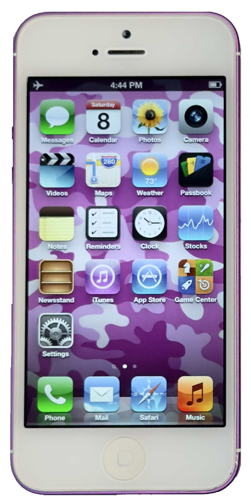 Refurbished Apple iPhone 5 16GB Purple & White Custom Rare iOS 6.1