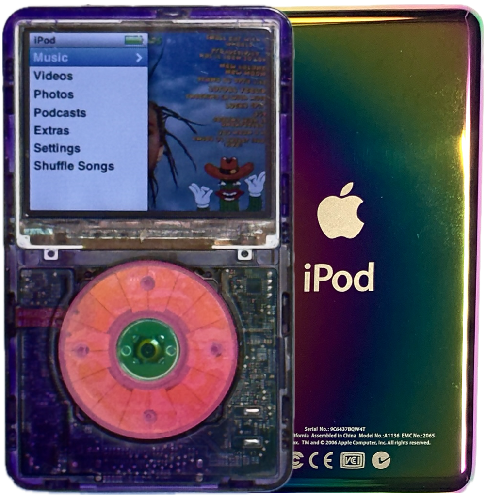 New Apple iPod Classic 6th & 7th Generation Atomic Purple Smoke / Atomic Bubblegum / Atomic Clover (Rainbow)