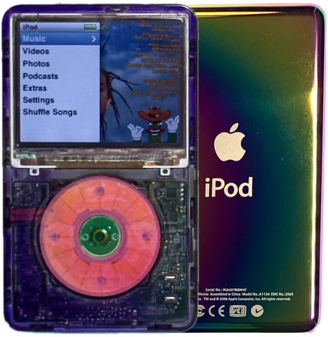 New Apple iPod Classic 6th & 7th Generation Atomic Purple Smoke / Atomic Bubblegum / Atomic Clover (Rainbow)