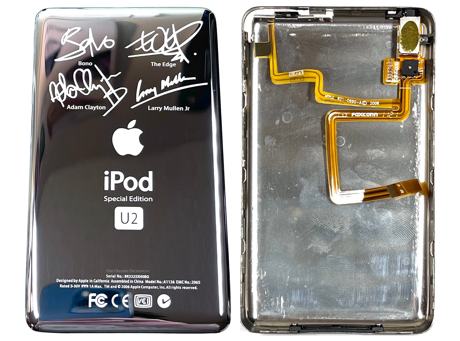 Thick U2 Special Edition Silver Backplate for Apple iPod Video 5th