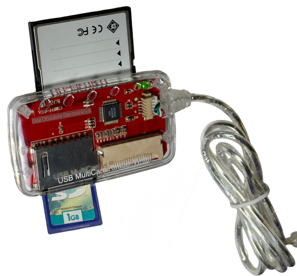 USB 2.0 Type A Multi-Card Reader for SD Card SDHC, Compact Flash CF, Memory Stick MMC & Picture Card xD