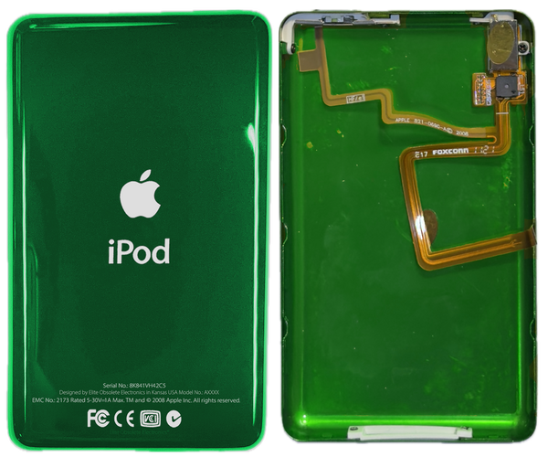Emerald Green Thick Universal Backplate for Apple iPod Video 5th 5.5 A1136 & iPod Classic 6th 7th A1238