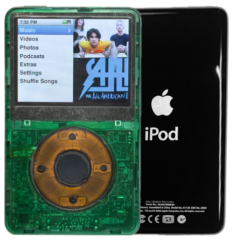 New Apple iPod Classic 6th & 7th Generation Atomic Clover Green / Atomic Storm / Gray (Black)