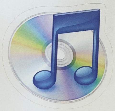 iTunes 9 Icon 2006 Aqua Era Sticker (2.5” x 2.4”)