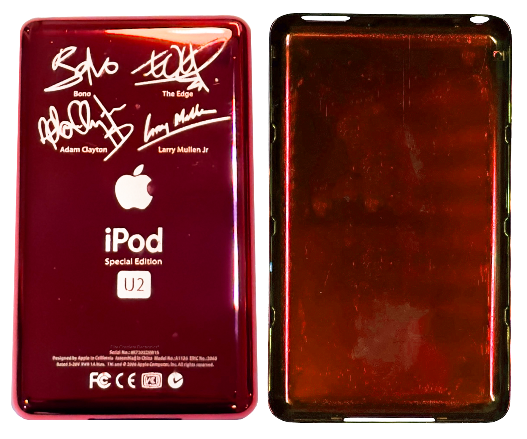 Thick Sangria Red U2 Special Edition Backplate for Apple iPod Classic 6th 7th & iPod Video 5th 5.5 Enhanced