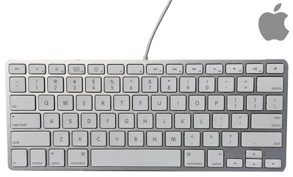 Original Apple Wired Keyboard Compact Mac Layout Dual USB Hub 2009 A1242 MB869LL/A Used