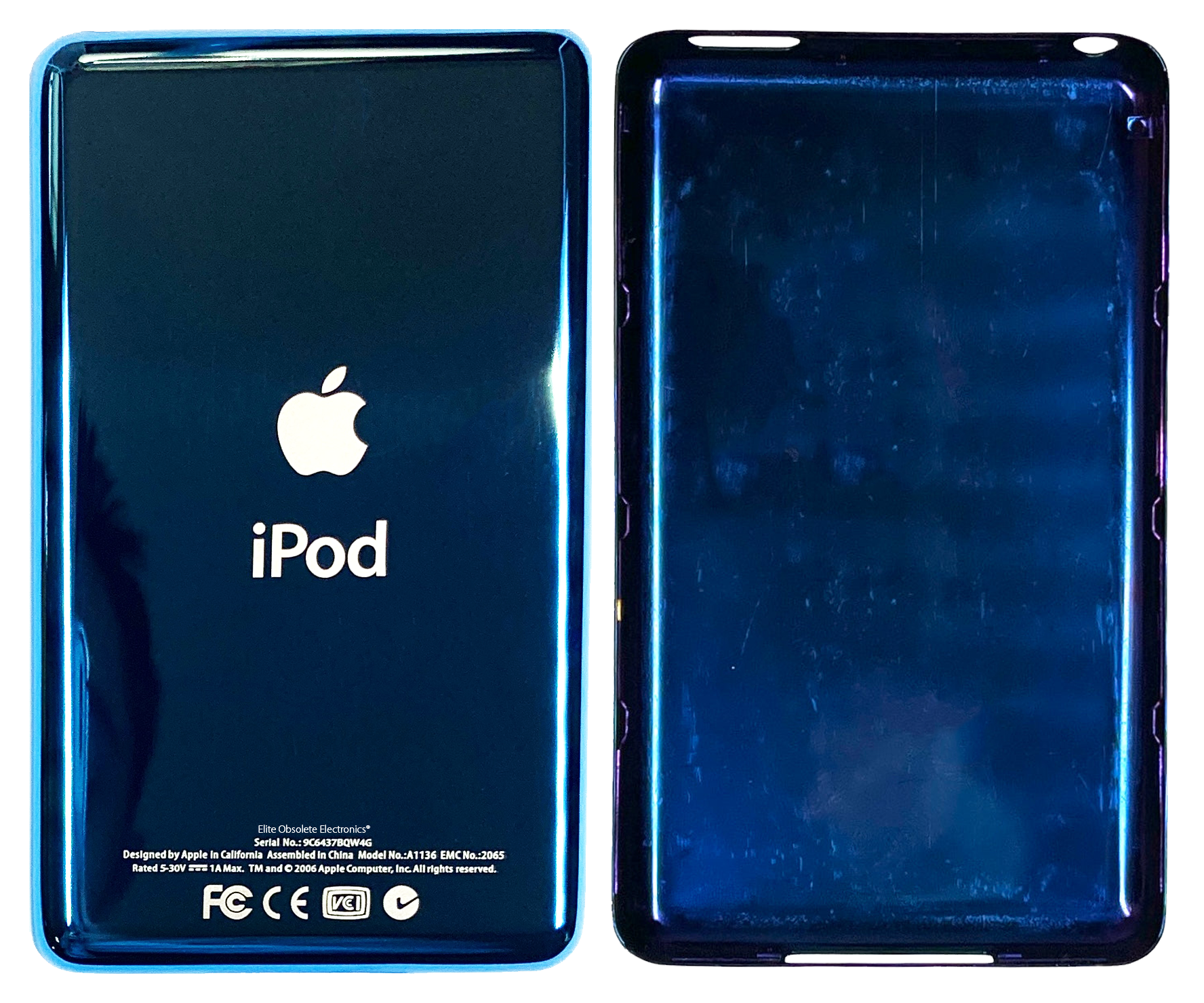 Thick Blue Aqua Universal Backplate for Apple iPod Classic 6th 7th Thick Blue Aqua Universal Backplate for Apple iPod Classic 6th 7th
