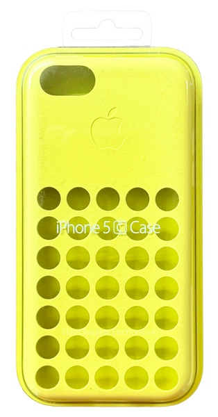 Original New Apple iPhone 5c Silicone Case Yellow & White MF038ZM/A MF039ZM/A 2013