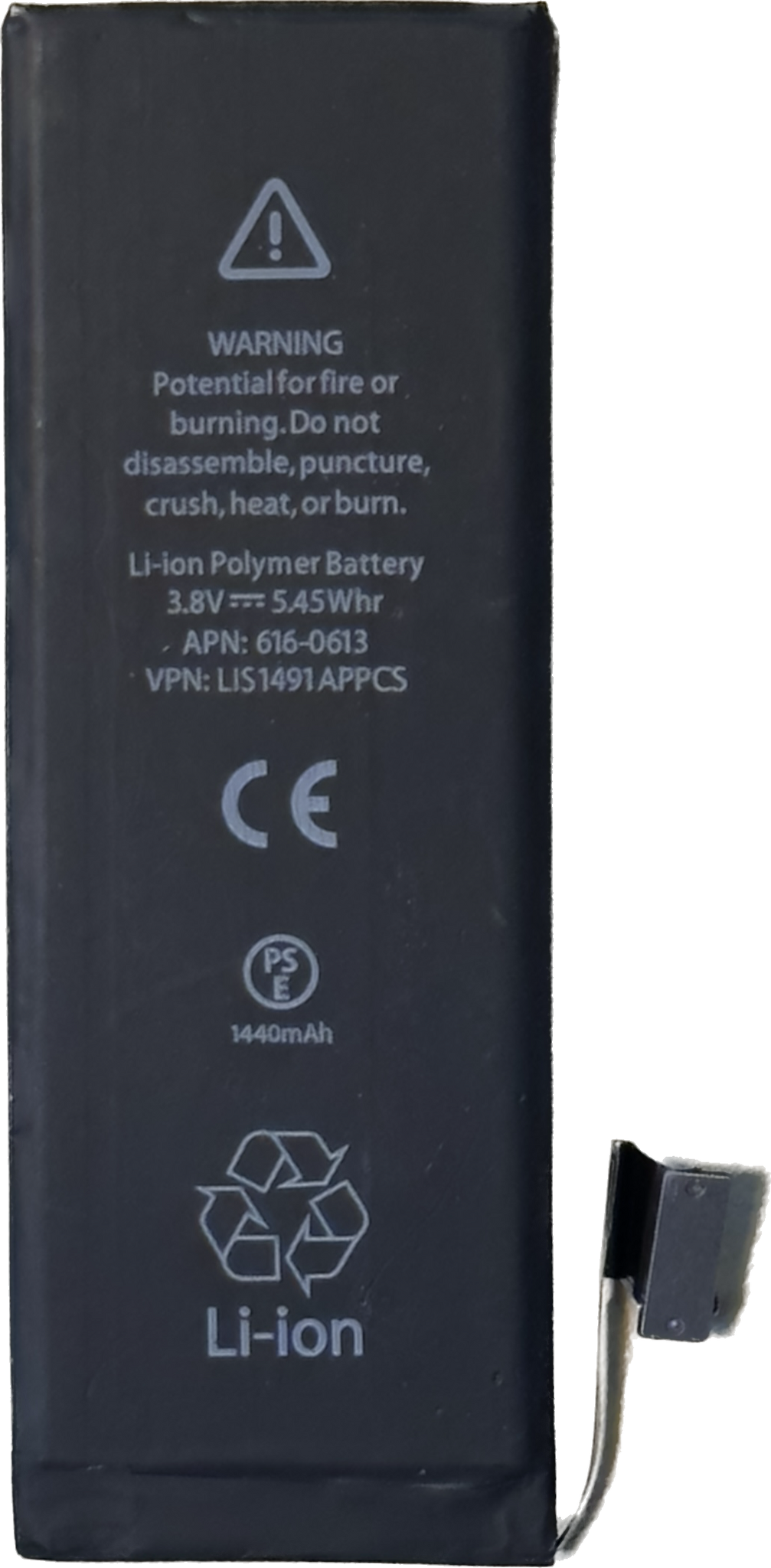 New 1440mah Lithium-Ion Polymer Battery for Apple iPhone 5 A1428 A1429 A1442