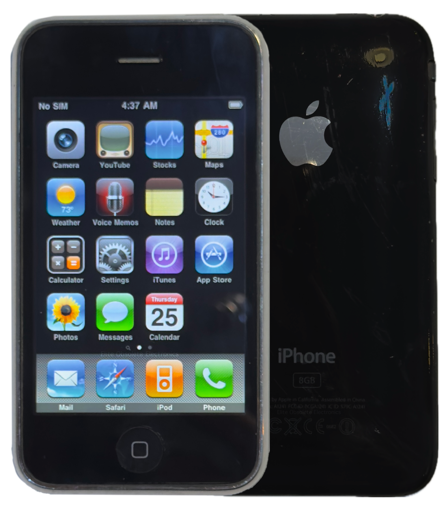 Original Used Apple iPhone 3G 8GB Black A1241 MB046LL/A iOS 3.1.3