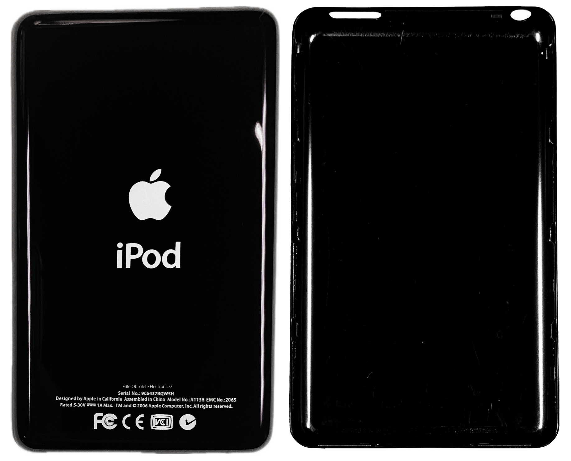 Thin Universal Black Chrome Backplate for Apple iPod Video 5th 5.5 Thin Universal Black Chrome Backplate for Apple iPod Video 5th 5.5