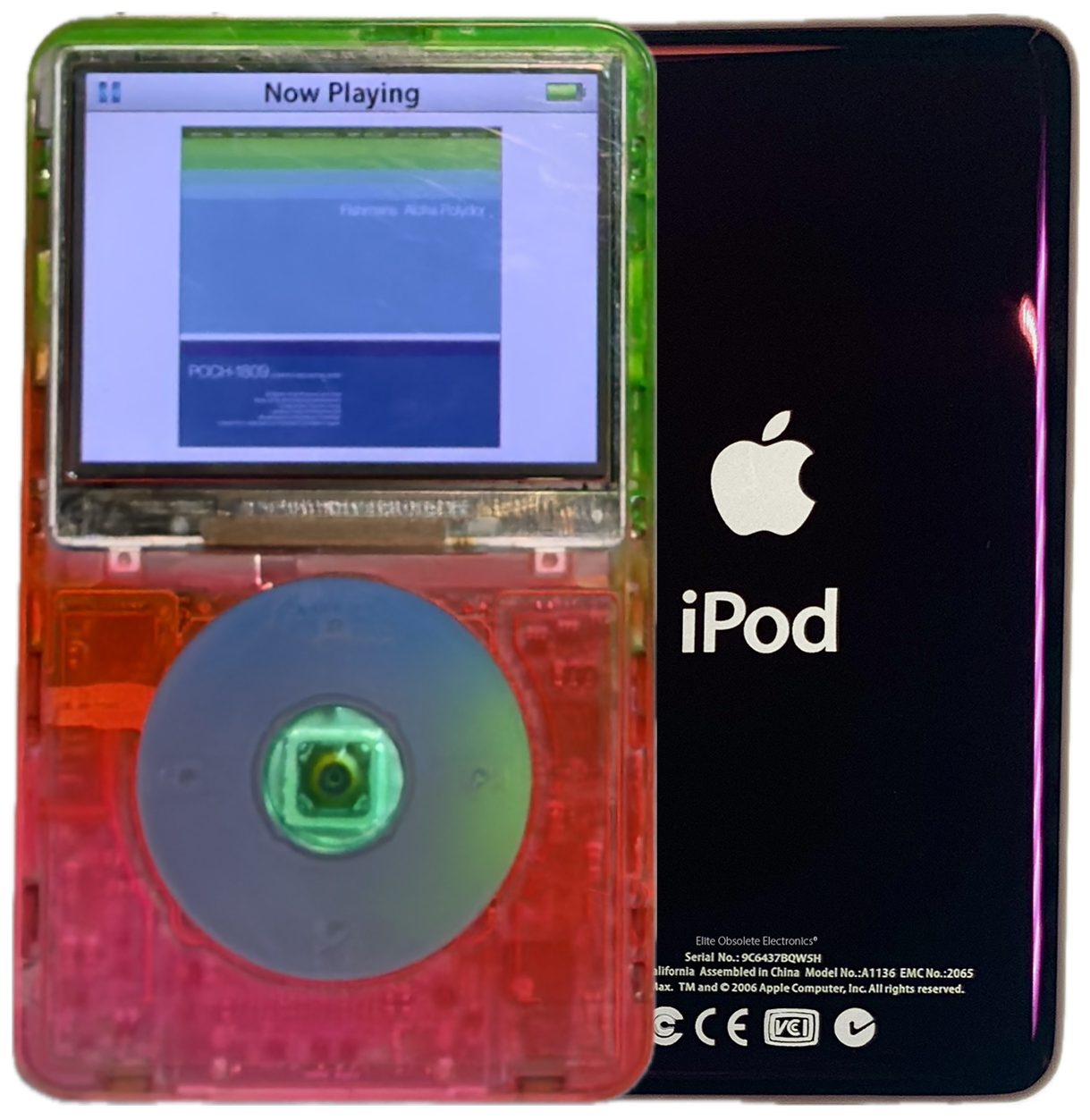 New Apple iPod Video Classic 5th & 5.5 Enhanced Atomic Watermelon / Polychrome / Atomic Clover (Wine)