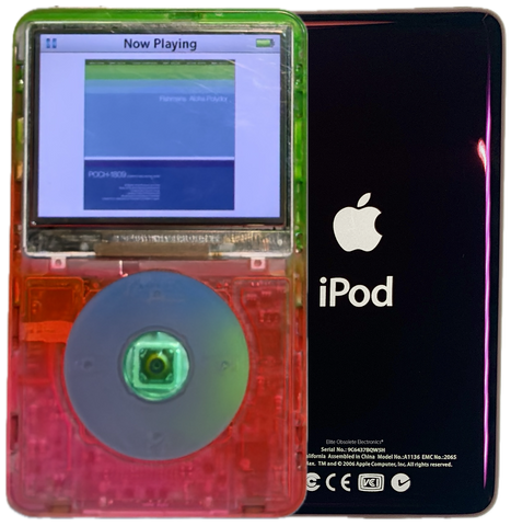 New Apple iPod Video Classic 5th & 5.5 Enhanced Atomic Watermelon / Polychrome / Atomic Clover (Wine)