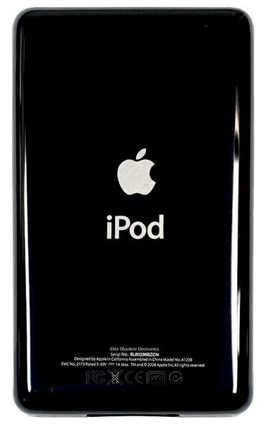 Thin Universal Black Chrome Backplate for Apple iPod Video 5th 5.5 A1136 & iPod Classic 6th 7th A1238