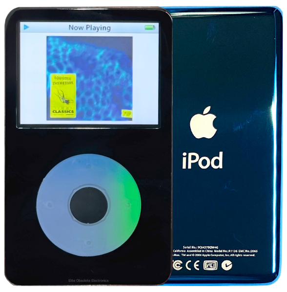 New Apple iPod Video Classic 5th & 5.5 Enhanced Black / Polychrome / Black (Aqua)