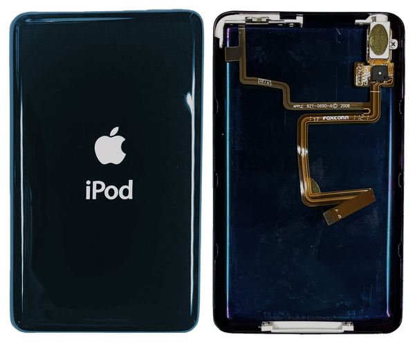 Thin Storm Cloud Blue Universal Backplate for Apple iPod Video 5th 5.5 A1136 & iPod Classic 6th 7th A1238
