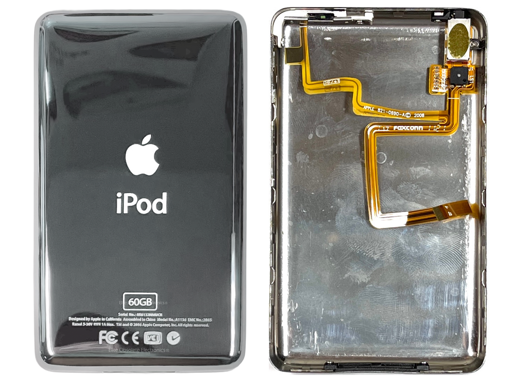 Thick 60GB Silver Backplate for Apple iPod Video 5th 5.5 A1136 Thick 60GB Silver Backplate for Apple iPod Video 5th 5.5 A1136