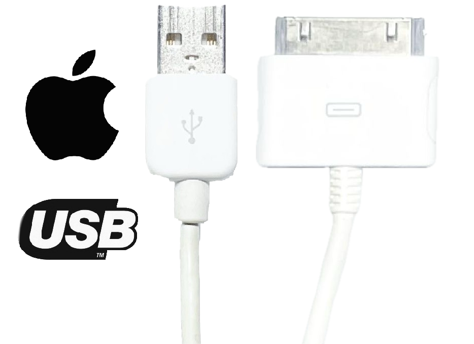 Original Apple 30-Pin Squeeze Dock Connector to USB 2.0 Cable for Original Apple 30-Pin Squeeze Dock Connector to USB 2.0 Cable for