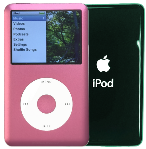 New Apple iPod Classic 6th & 7th Generation Pink / White / Pink (Pine Green)