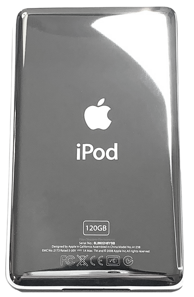 Thin Silver Backplate for iPod Classic / Video 5th 5.5 6th 7th 30GB 60GB 64GB 128GB 256GB 512GB 1TB 2TB 80GB 120GB 160GB Universal