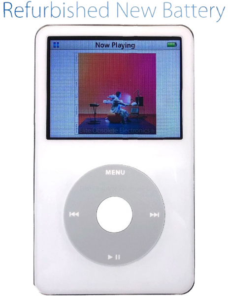 Refurbished White Apple iPod Video 5th & 5.5 Enhanced New Battery 650mah 850mah A1136