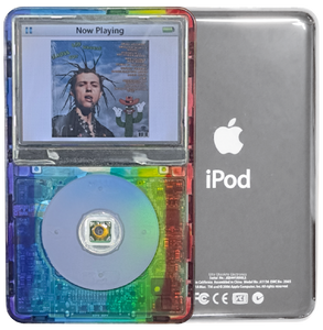 New Apple iPod Video Classic 5th & 5.5 Enhanced Atomic Rainbow / Polychrome / Transparent (Silver)