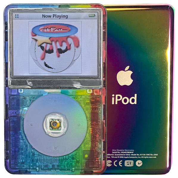 New Apple iPod Video Classic 5th & 5.5 Enhanced Atomic Rainbow / Polychrome / Transparent (Rainbow)