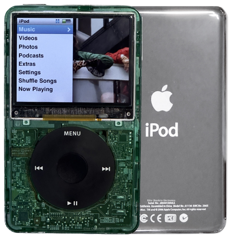 New Apple iPod Classic 6th & 7th Generation Atomic Clover Green / Black / Black (Silver)