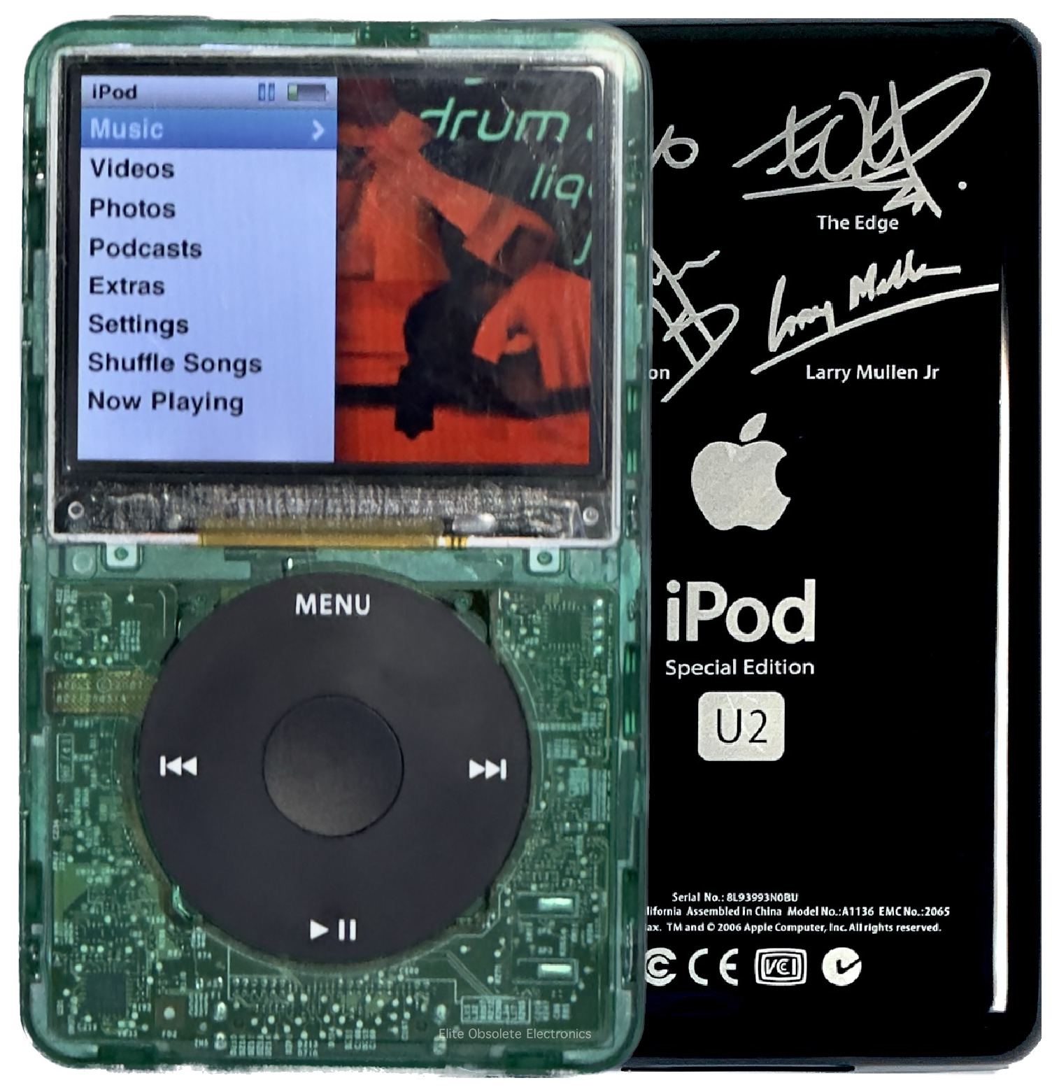 New Apple iPod Classic 6th & 7th Generation Atomic Clover Green / Black / Black (U2 Special Edition Black)