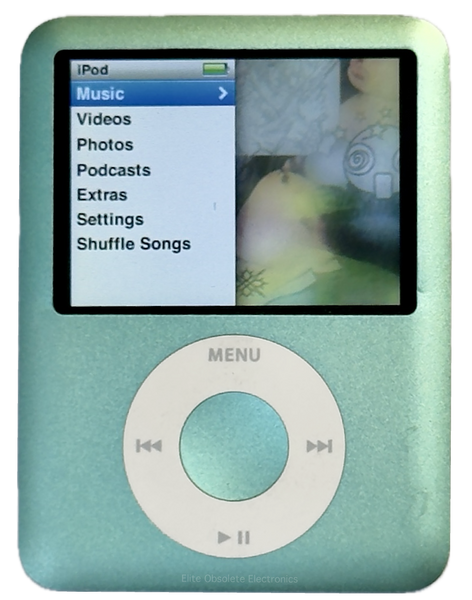 Apple iPod Nano 3rd Generation Aqua Green 8GB MB253LL/A Used & Refurbished