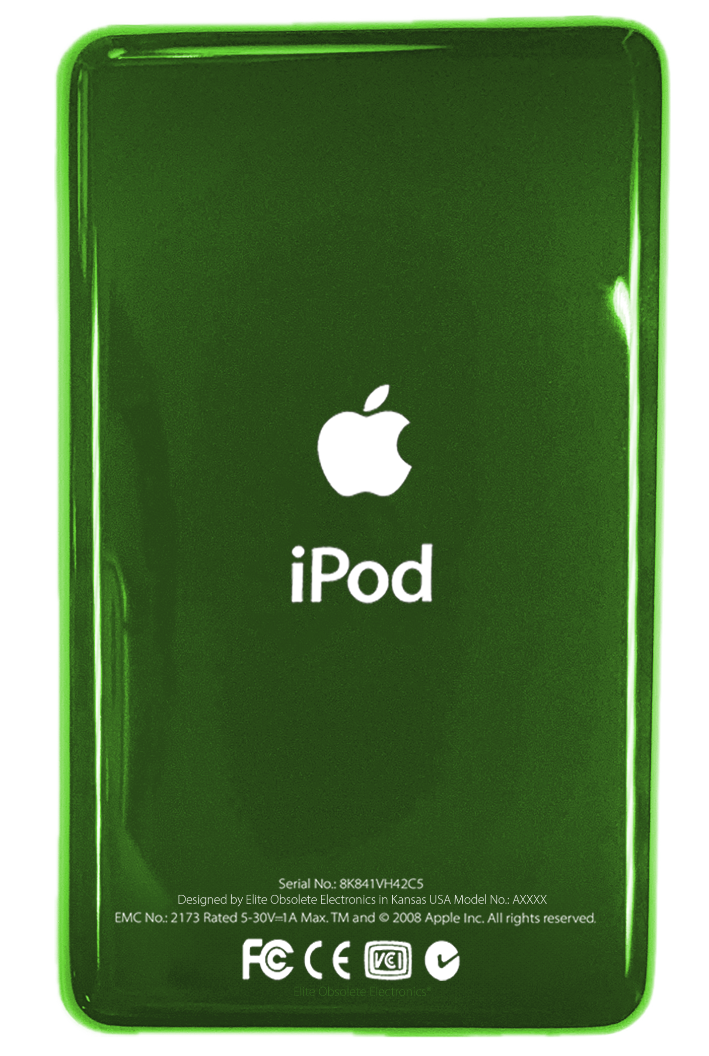 Thin Toxic Green Universal Backplate for Apple iPod Video 5th 5.5