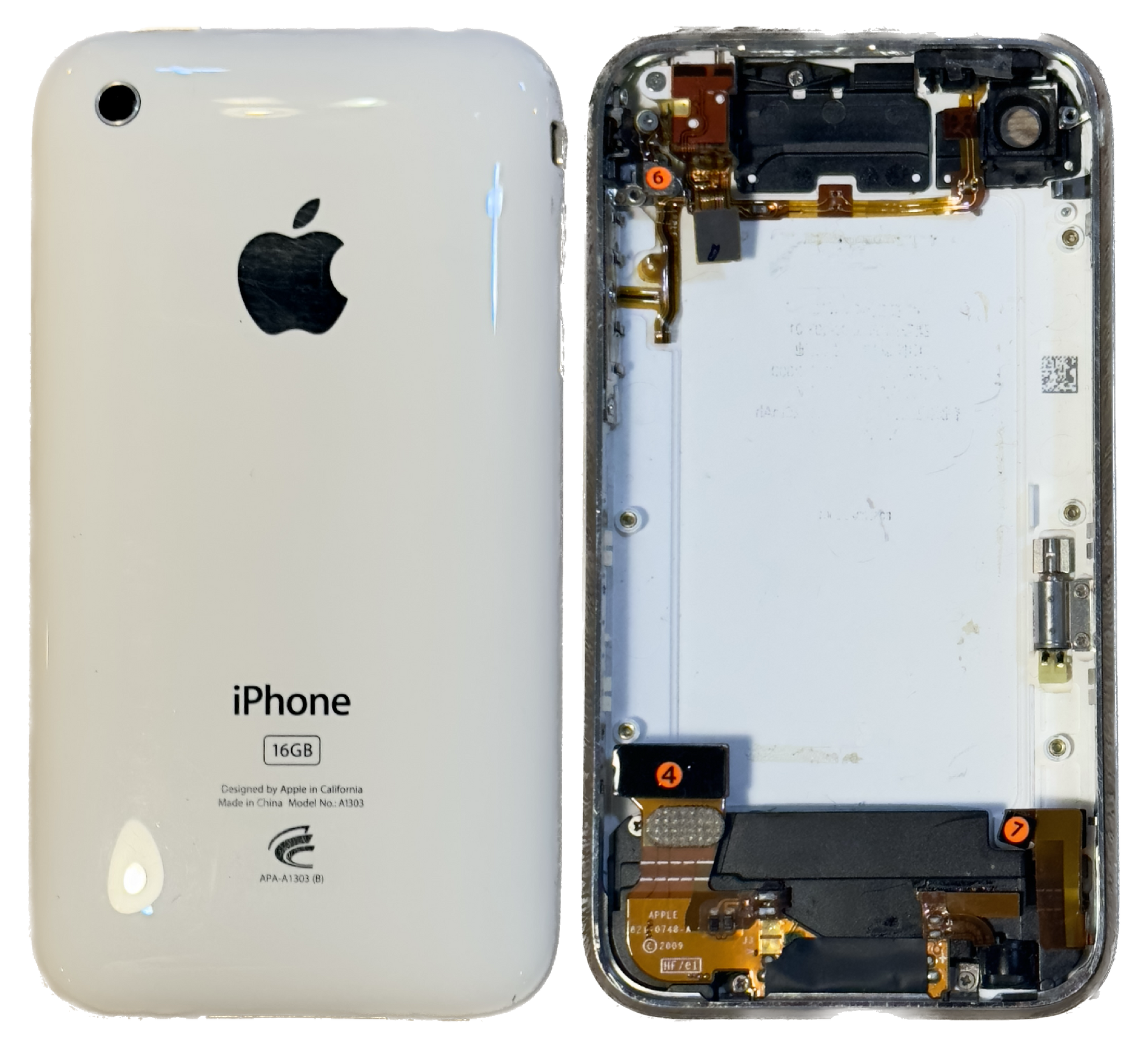 Original Housing with Small Parts for Apple iPhone 3GS Black & White A1241 A1303 A1325 (2009 Model)