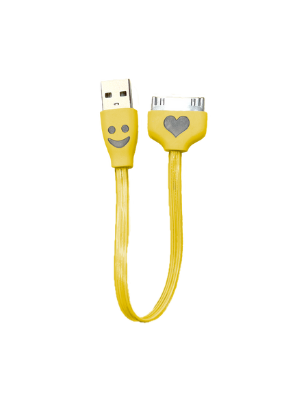 New Short 30-Pin USB Charge & Sync Cable for Apple iPod (6 Inch / 0.15 Meters) Illuminated Happy Heart