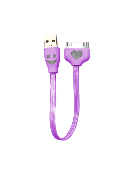 New Short 30-Pin USB Charge & Sync Cable for Apple iPod (6 Inch / 0.15 Meters) Illuminated Happy Heart