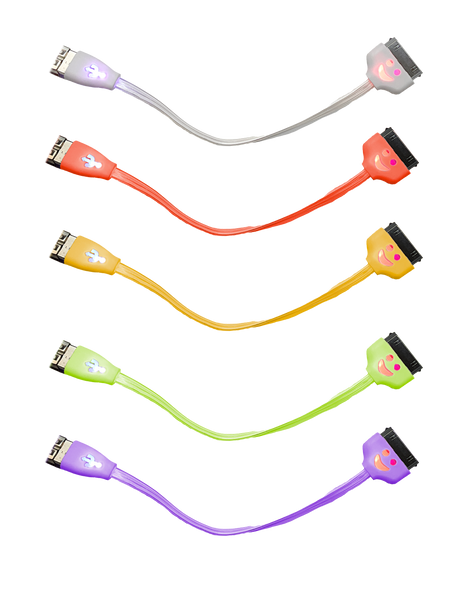 New Short 30-Pin USB Charge & Sync Cable for Apple iPod (6 Inch / 0.15 Meters) Illuminated Happy Heart