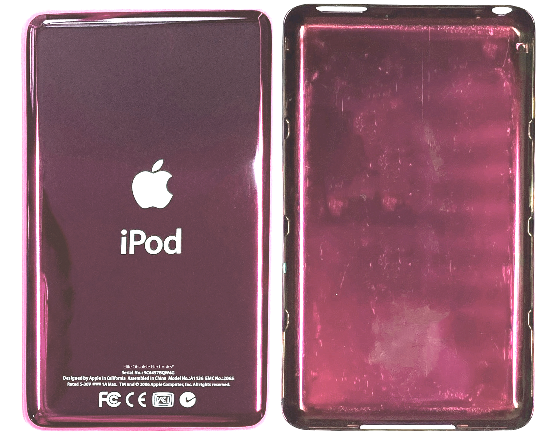 Thick Blush Pink Universal Backplate for Apple iPod Classic 6th