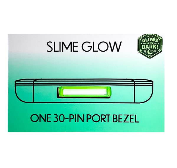 New Atomic Slime Glow Green Transparent Clear Plastic Dock Bezel for Apple iPod Video 5th 5.5 & iPod Classic 6th 7th A1136 A1238