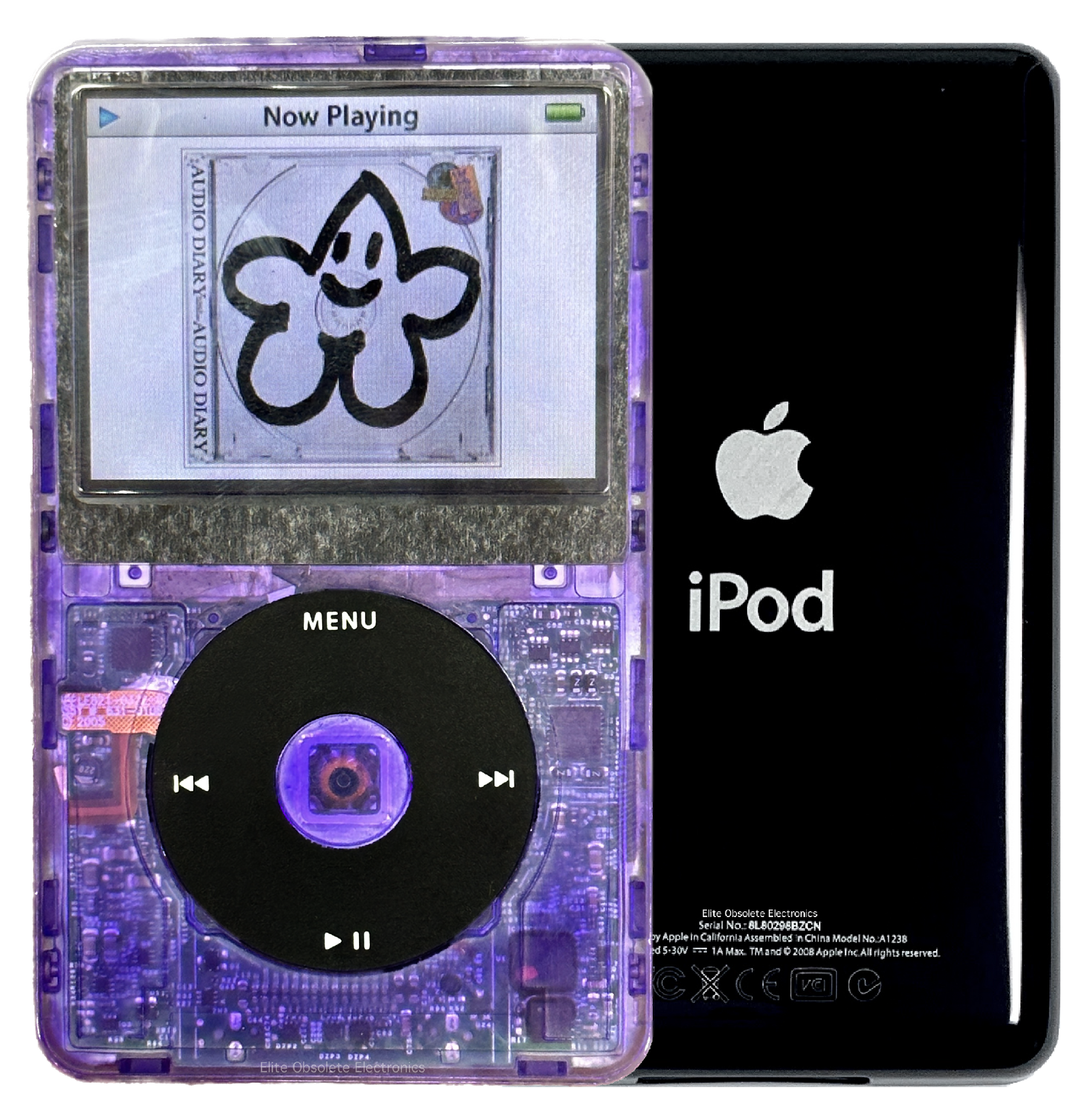 New Apple iPod Video Classic 5th & 5.5 Enhanced Atomic Purple / Black / Atomic Purple (Black)