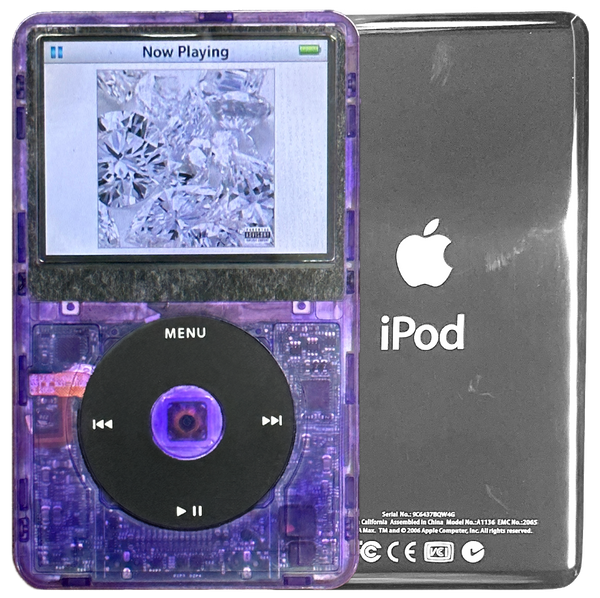 New Apple iPod Video Classic 5th & 5.5 Enhanced Atomic Purple / Black / Atomic Purple (Silver)