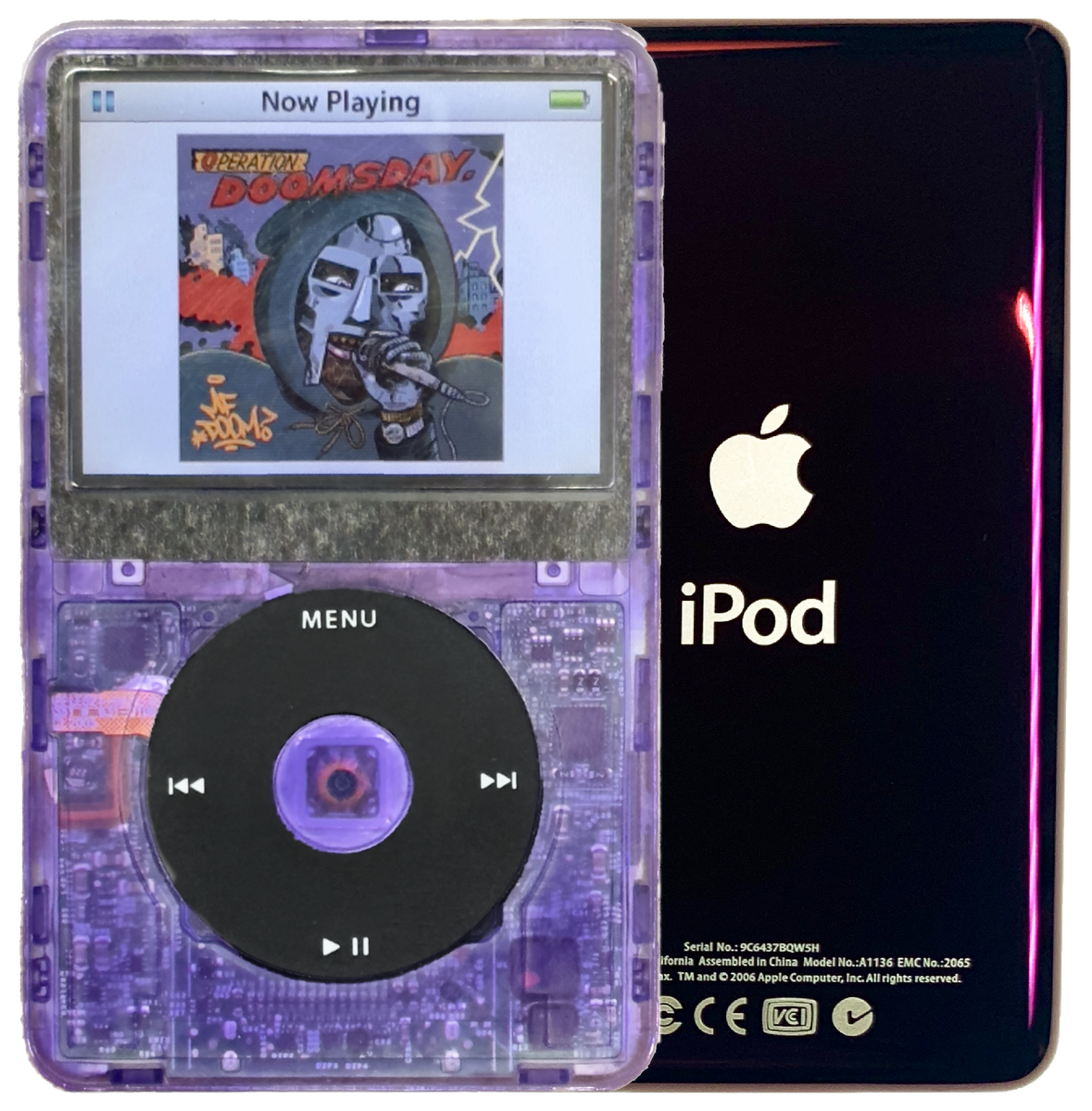 New Apple iPod Video Classic 5th & 5.5 Enhanced Atomic Purple / Black ...