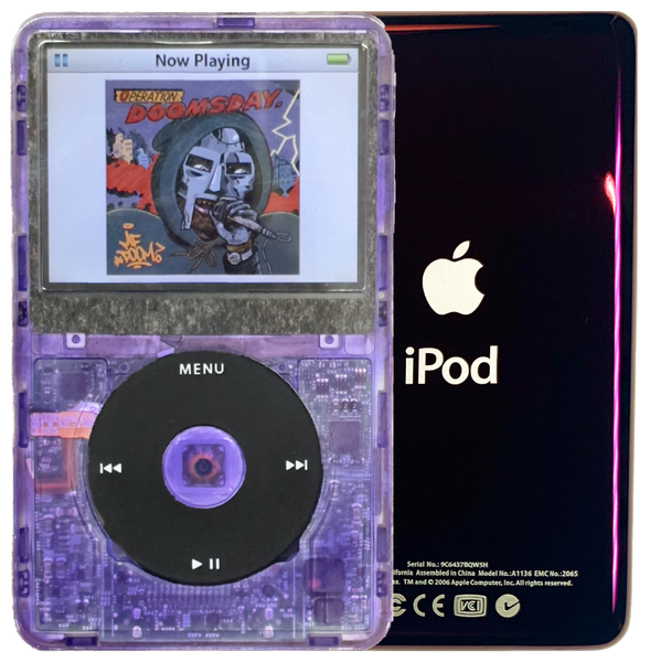 New Apple iPod Video Classic 5th & 5.5 Enhanced Atomic Purple / Black / Atomic Purple (Wine)